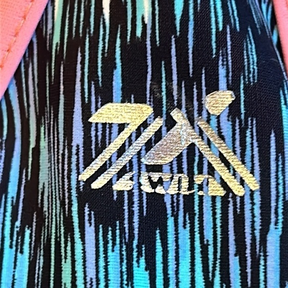 Pink Blue Aqua Racer Back One  Swim Women’s Small SUMMER SALE $10 - Picture 5 of 6